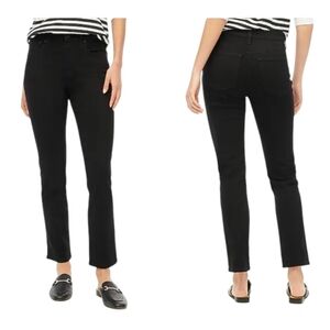NWT J. Crew Tall essential straight jean Black all-day stretch 31T